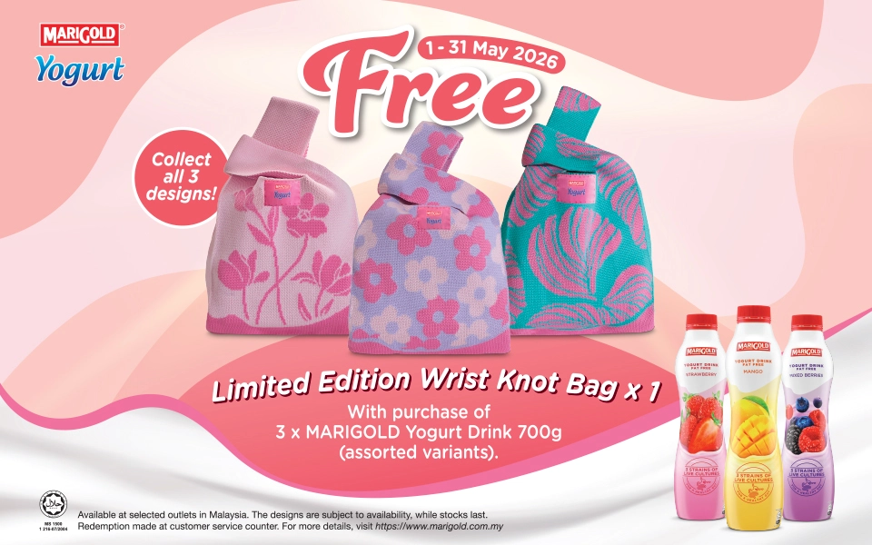 The Wrist Knot Bag is back by popular demand - now in 3 fresh designs! Promo period 1-31 May'26 at selective retail chains only!